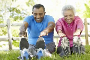 seniors building muscle, couples